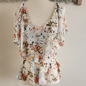 Wildflower Sheer Floral Print Blouse